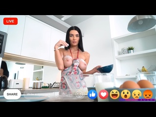 brunette simon kitty with beautiful tits fucks in the kitchen with a guy big tits big ass natural tits