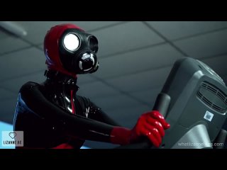 latex gas mask sport